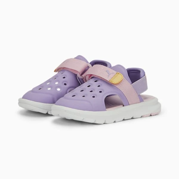 PUMA Evolve Alternative Closure Toddlers' Sandals Vivid Violet-Pearl Pink-Light Straw - Image 2