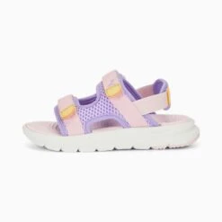 PUMA Evolve Little Kids' Sandals  Vivid Violet-Pearl Pink-Light Straw