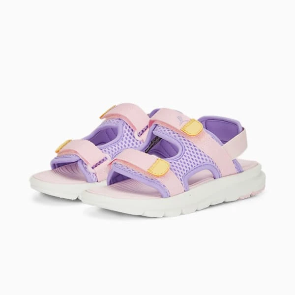 PUMA Evolve Little Kids' Sandals Vivid Violet-Pearl Pink-Light Straw - Image 2