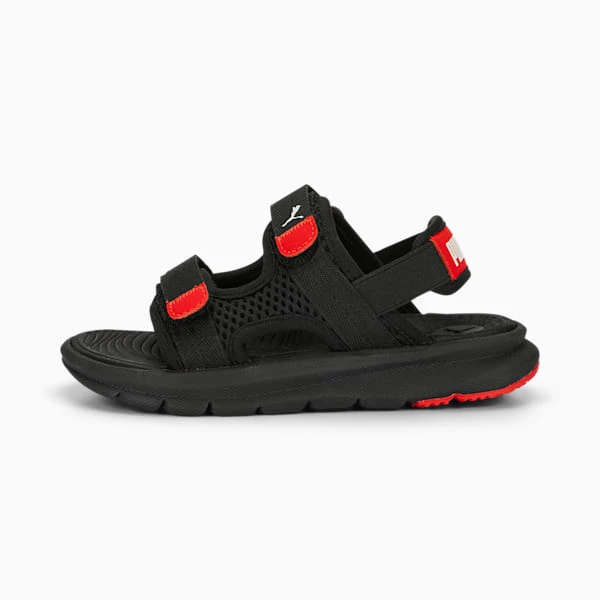 PUMA Evolve Little Kids' Sandals PUMA Black-PUMA White-For All Time Red