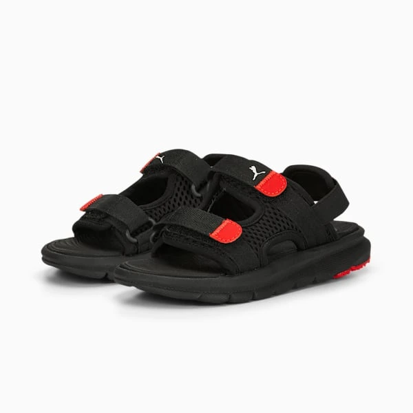 PUMA Evolve Little Kids' Sandals PUMA Black-PUMA White-For All Time Red - Image 2