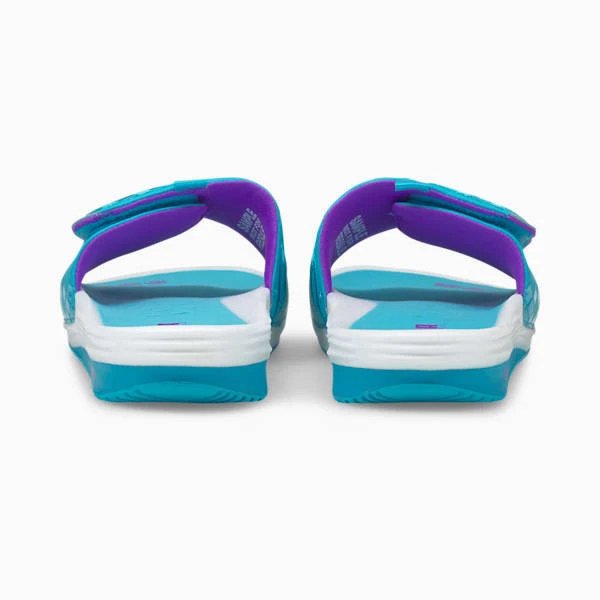 PUMA X LAMELO BALL Nitrocat V UFO Sandals Blue Atoll-Purple Glimmer-Puma White - Image 3