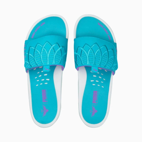 PUMA X LAMELO BALL Nitrocat V UFO Sandals Blue Atoll-Purple Glimmer-Puma White - Image 6