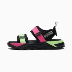 RS-Sandal GID Women's Sandals Puma Black-SHOCKING PINK-Fizzy Lime