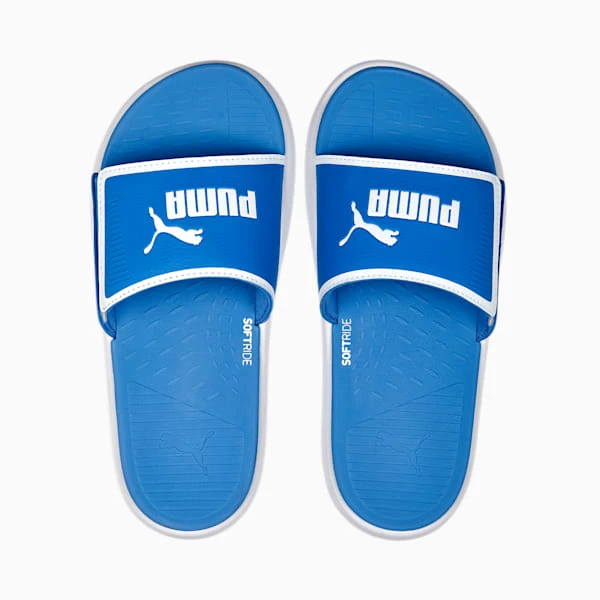 Softride Slide Sandals Big Kids Dusky Blue-PUMA White - Image 6