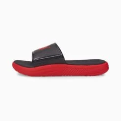 Softride Slide Sandals Big Kids Puma Black-High Risk Red