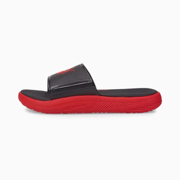 Softride Slide Sandals Big Kids Puma Black-High Risk Red