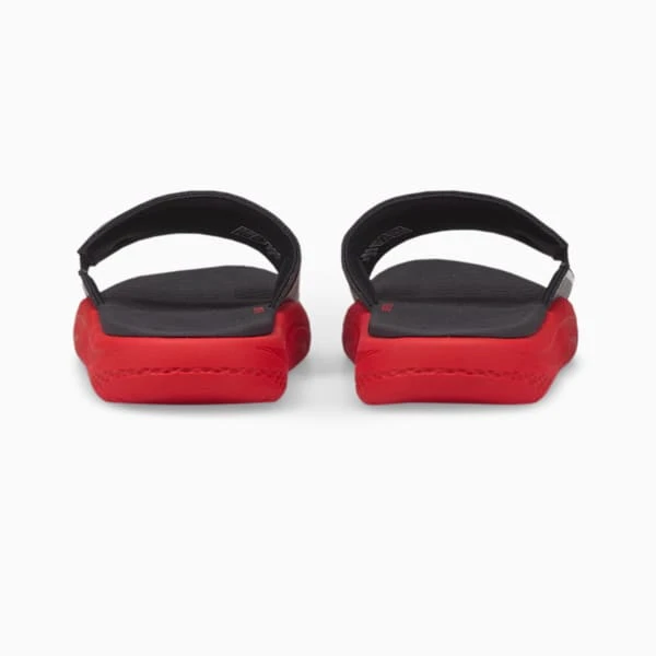 Softride Slide Sandals Big Kids Puma Black-High Risk Red - Image 2