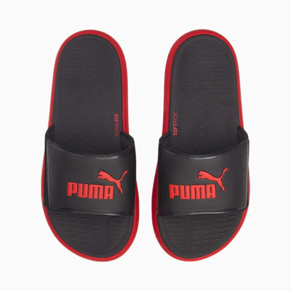 Softride Slide Sandals Big Kids Puma Black-High Risk Red - Image 5