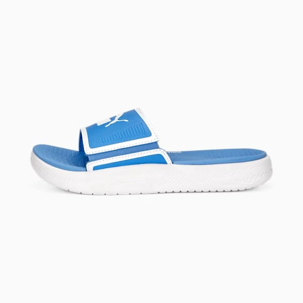 Softride Slide Sandals Big Kids Dusky Blue-PUMA White